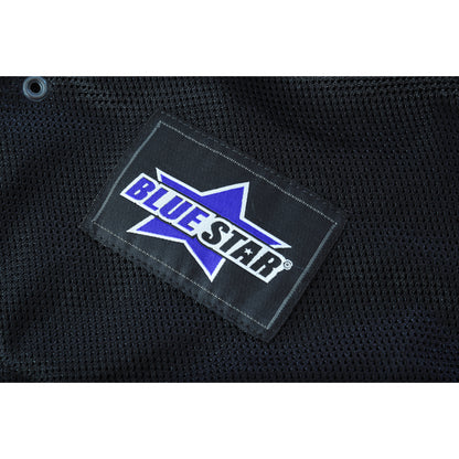 BSM4603 Gloom Gold Men’s Black Mesh Textile Vest with Yellow Thread Detailing