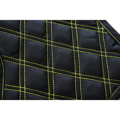 BSM4601 Nitro Rush Men’s Black Mesh Textile Vest with Yellow Diamond Stitch