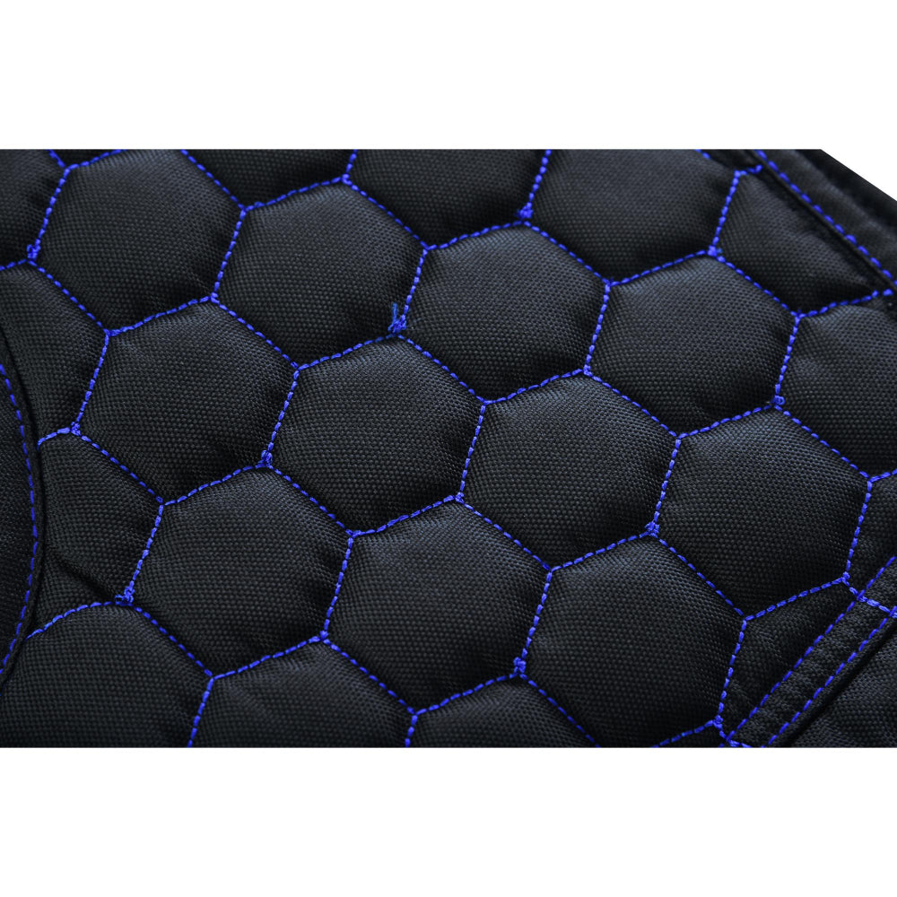 BSM4604 Blue Soul Men’s Black Mesh Textile Vest with Blue Paisley Liner