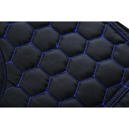 BSM4604 Blue Soul Men’s Black Mesh Textile Vest with Blue Paisley Liner