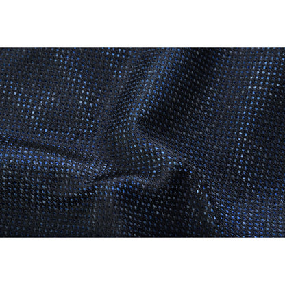 BSM4604 Blue Soul Men’s Black Mesh Textile Vest with Blue Paisley Liner