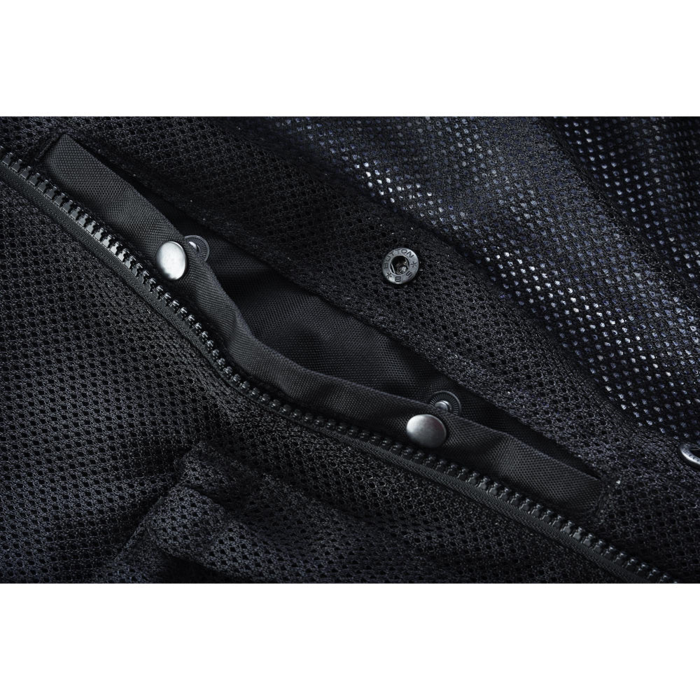 BSM4604 Blue Soul Men’s Black Mesh Textile Vest with Blue Paisley Liner