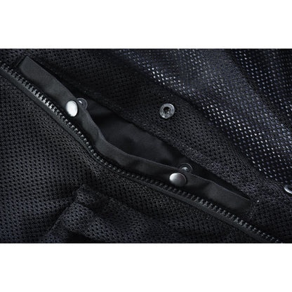 BSM4604 Blue Soul Men’s Black Mesh Textile Vest with Blue Paisley Liner