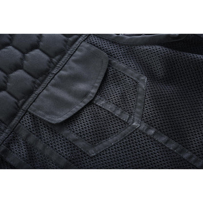 BSM4602 Mesh Rave Men’s Black Mesh Textile Vest with Black Paisley Liner