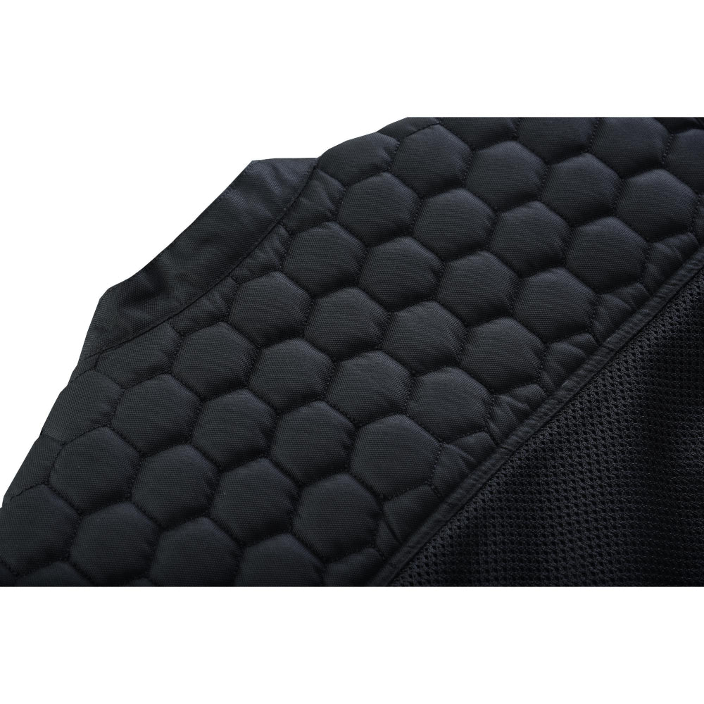BSM4602 Mesh Rave Men’s Black Mesh Textile Vest with Black Paisley Liner