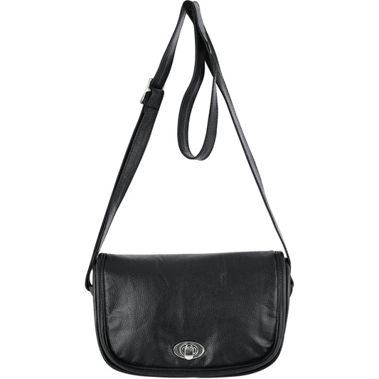 BSM4567 WOMEN'S BLACK CONSTRUCTION LEATHER PURSE/SHOULDER BAG COPY