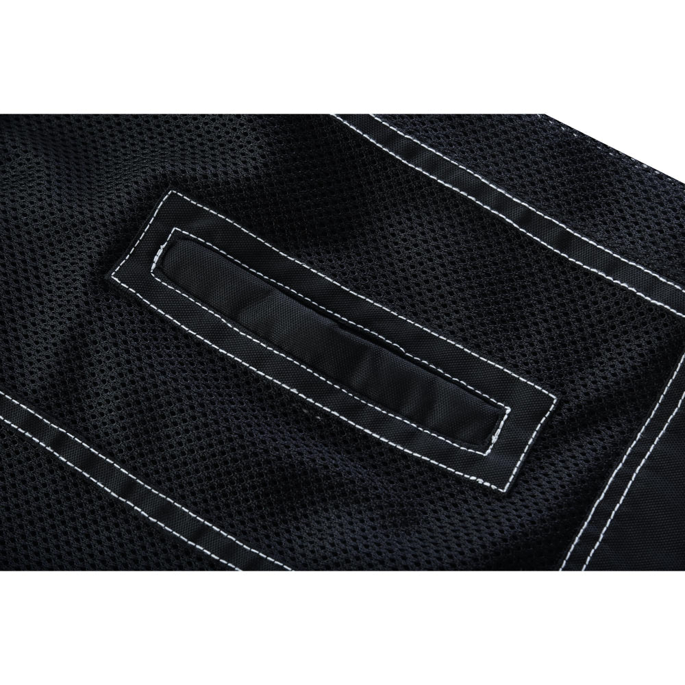 BSM4600 Men’s Black Mesh Textile Vest with White Paisley Liner