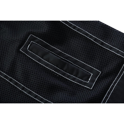 BSM4600 Men’s Black Mesh Textile Vest with White Paisley Liner
