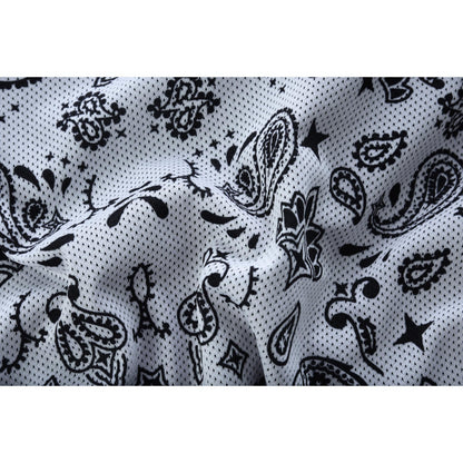 BSM4600 Men’s Black Mesh Textile Vest with White Paisley Liner
