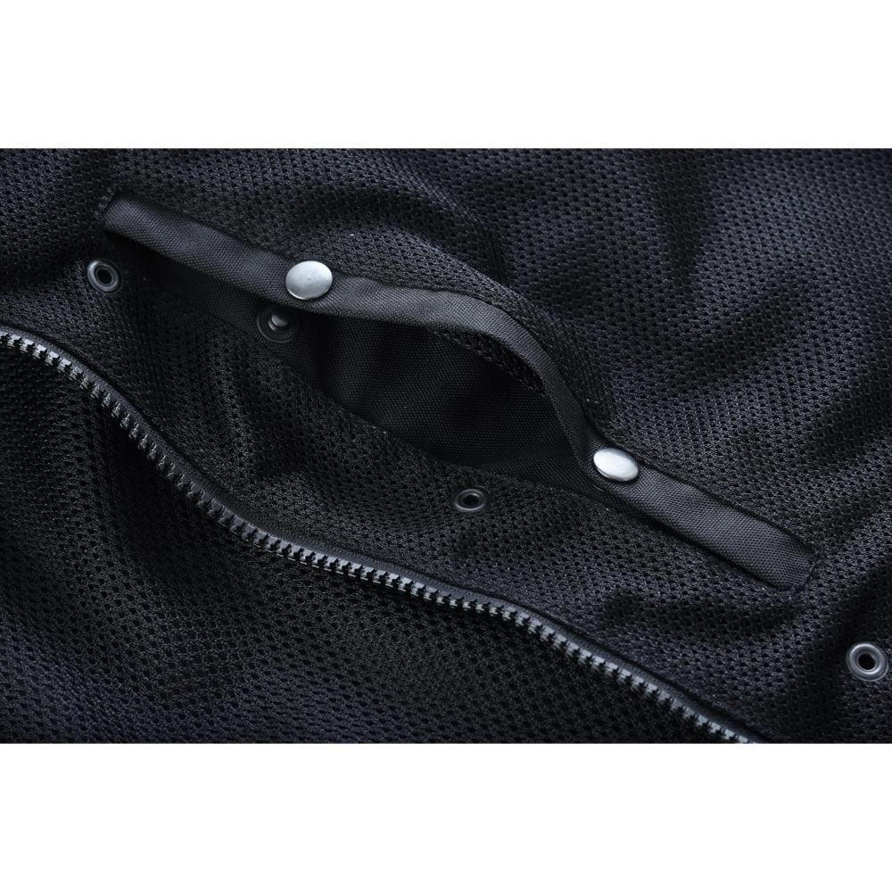 BSM4600 Men’s Black Mesh Textile Vest with White Paisley Liner