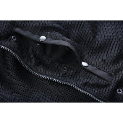 BSM4600 Men’s Black Mesh Textile Vest with White Paisley Liner