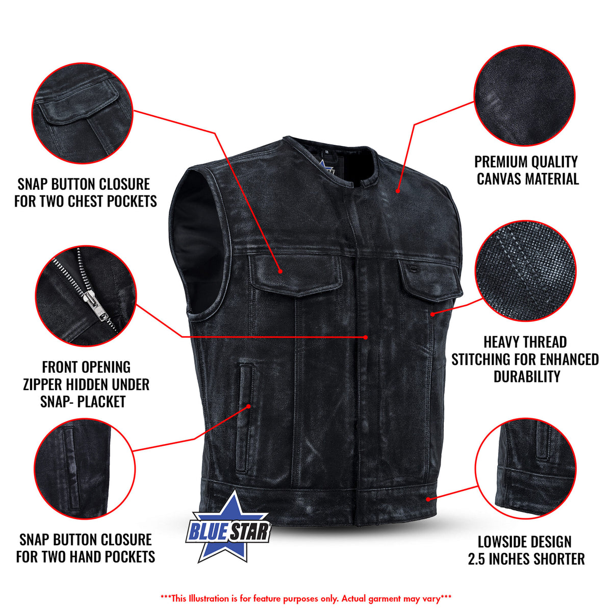 BSM4613-Dune Rider – Blaze Men's Canvas Vest
