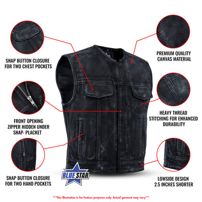 BSM4613-Dune Rider – Blaze Men's Canvas Vest