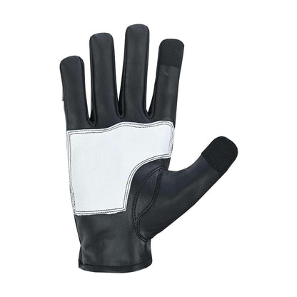 Devil Hands Black White and Yellow Skeleton Bolt Glove