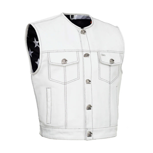 BSM4625 Glory Ride - Men’s Motorcycle Leather Vest