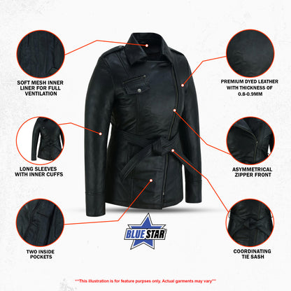 BSM1161 Elan Women’s Leather Jacket Black