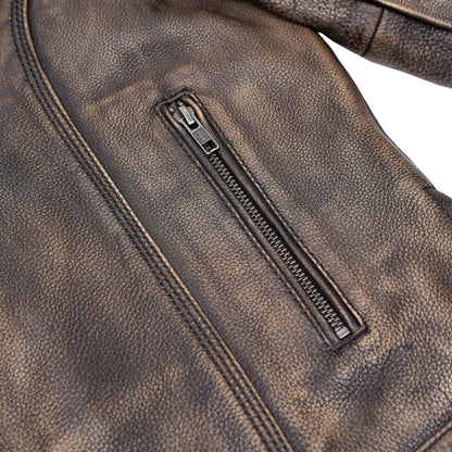 BSM5012 ASHBORNE - Women’s Leather Motorcycle Jacket