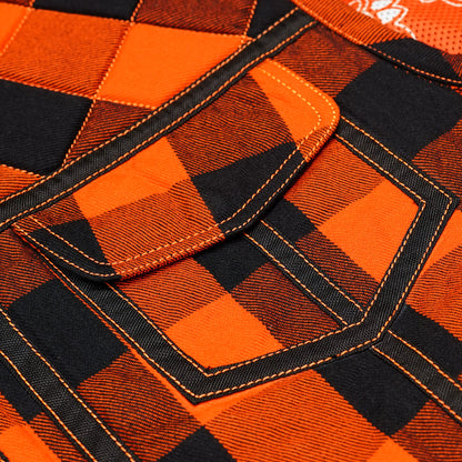 BSM4620 Rogue Inferno Black and Orange Flannel Textile Vest
