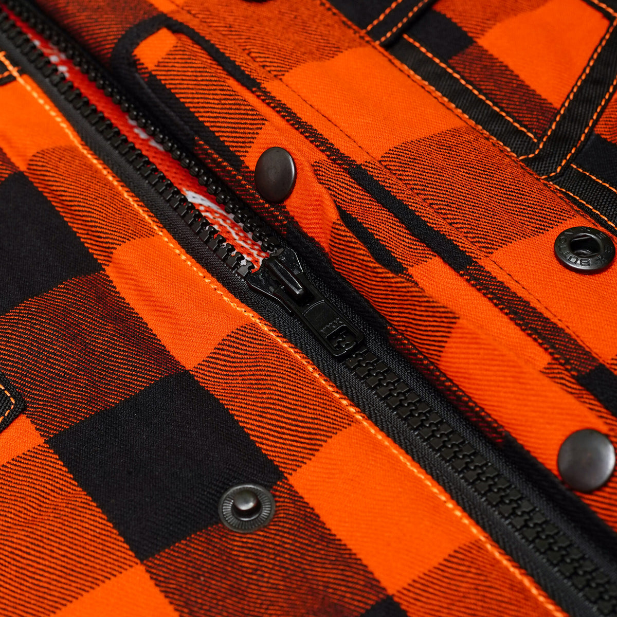 BSM4620 Rogue Inferno Black and Orange Flannel Textile Vest