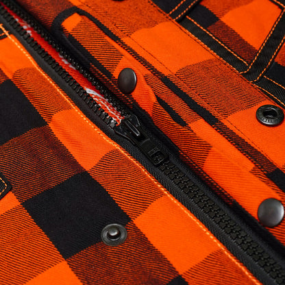 BSM4620 Rogue Inferno Black and Orange Flannel Textile Vest