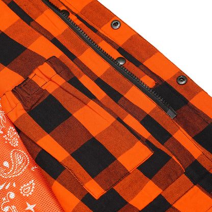 BSM4620 Rogue Inferno Black and Orange Flannel Textile Vest