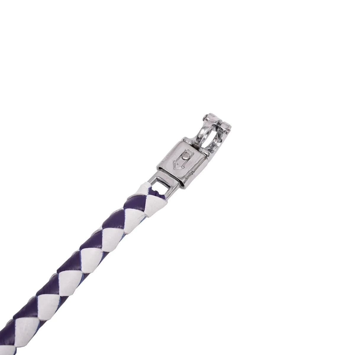 GBW214 Motorcycle Get-Back Whip - Purple/White - Quick Release Clasp - Renegade Classics