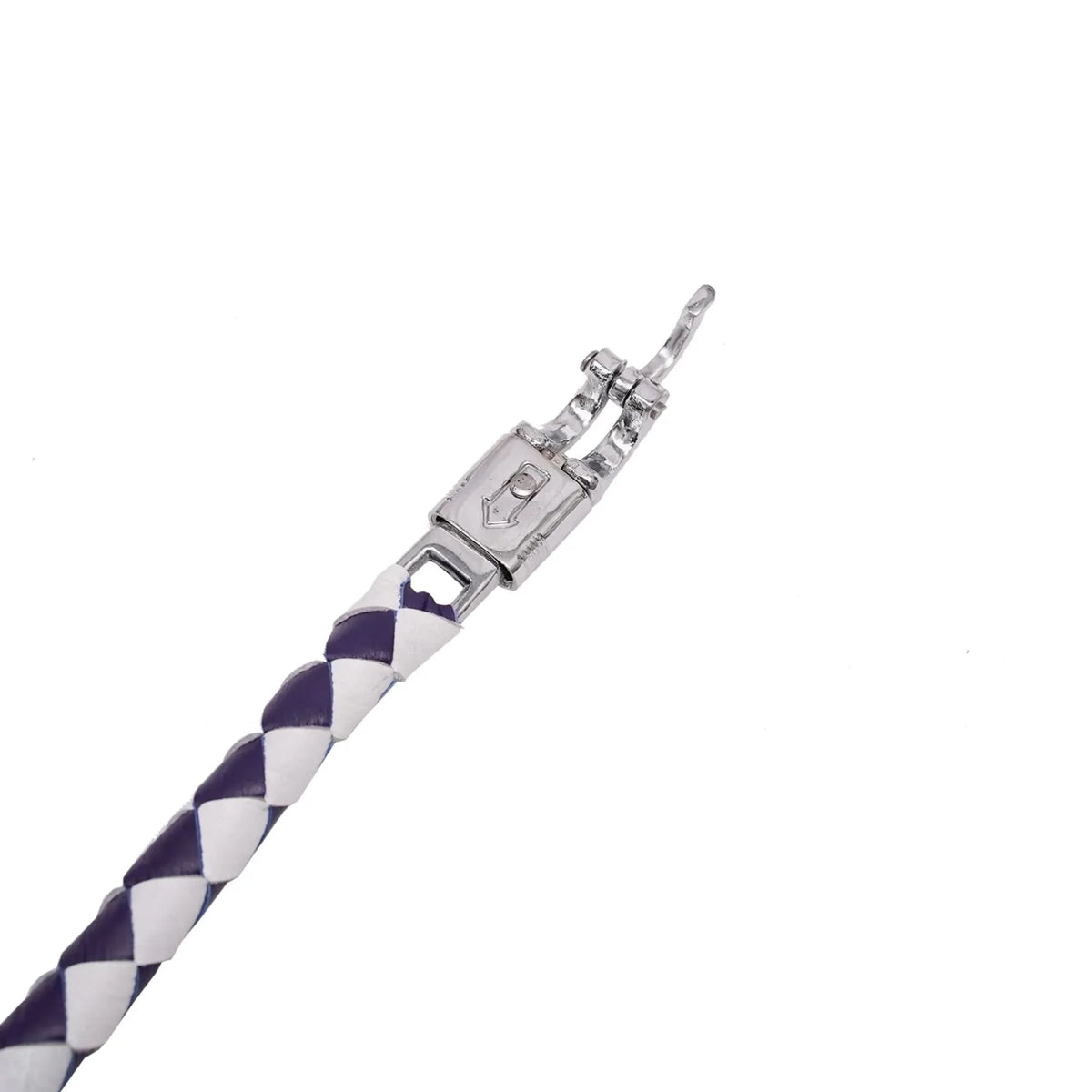 GBW214 Motorcycle Get-Back Whip - Purple/White - Braided Leather Section - Renegade Classics