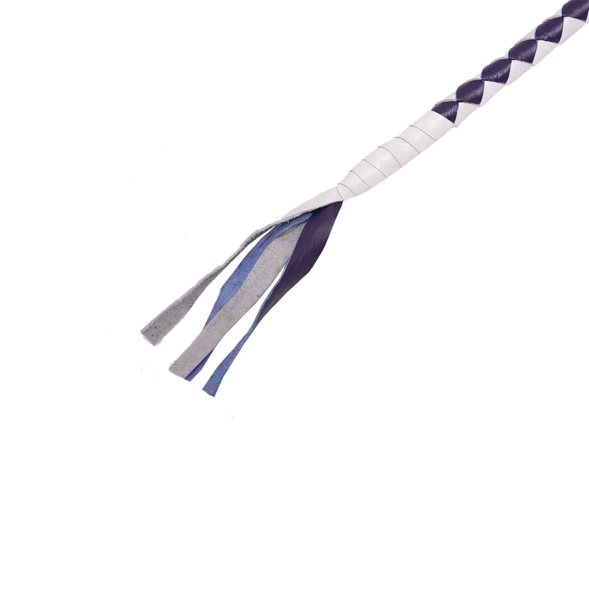 GBW214 Motorcycle Get-Back Whip - Purple/White - Bottom Fringe Tassel - Renegade Classics