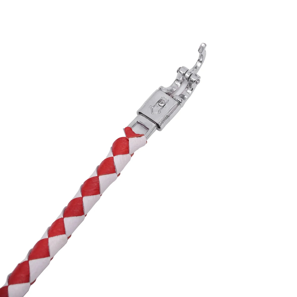 GBW215 Motorcycle Get-Back Whip - Red/White - Bottom Fringe Tassel - Renegade Classics