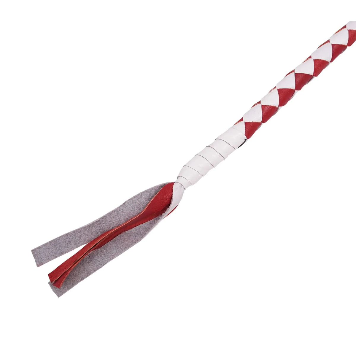 GBW215 Motorcycle Get-Back Whip - Red/White - Full Length View - Renegade Classics