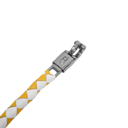 GBW216 Motorcycle Get-Back Whip - Yellow/White - Quick Release Clasp - Renegade Classics