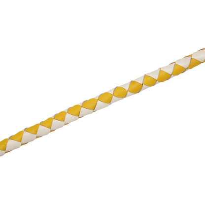 GBW216 Motorcycle Get-Back Whip - Yellow/White - Braided Leather Section - Renegade Classics