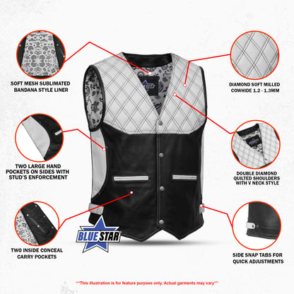 BSM5015 Splitline Men's Leather Vest