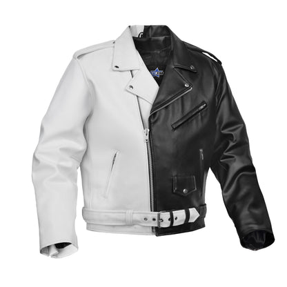 BSM4663 Mono Racer Mens Faux Leather Motorcycle Jacket