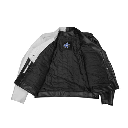 BSM4663 Mono Racer Mens Faux Leather Motorcycle Jacket