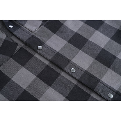 BSM4590 Men’s Gray Black Sleeveless Flannel
