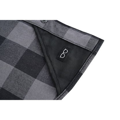 BSM4590 Men’s Gray Black Sleeveless Flannel