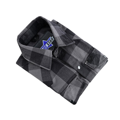 BSM4590 Men’s Gray Black Sleeveless Flannel