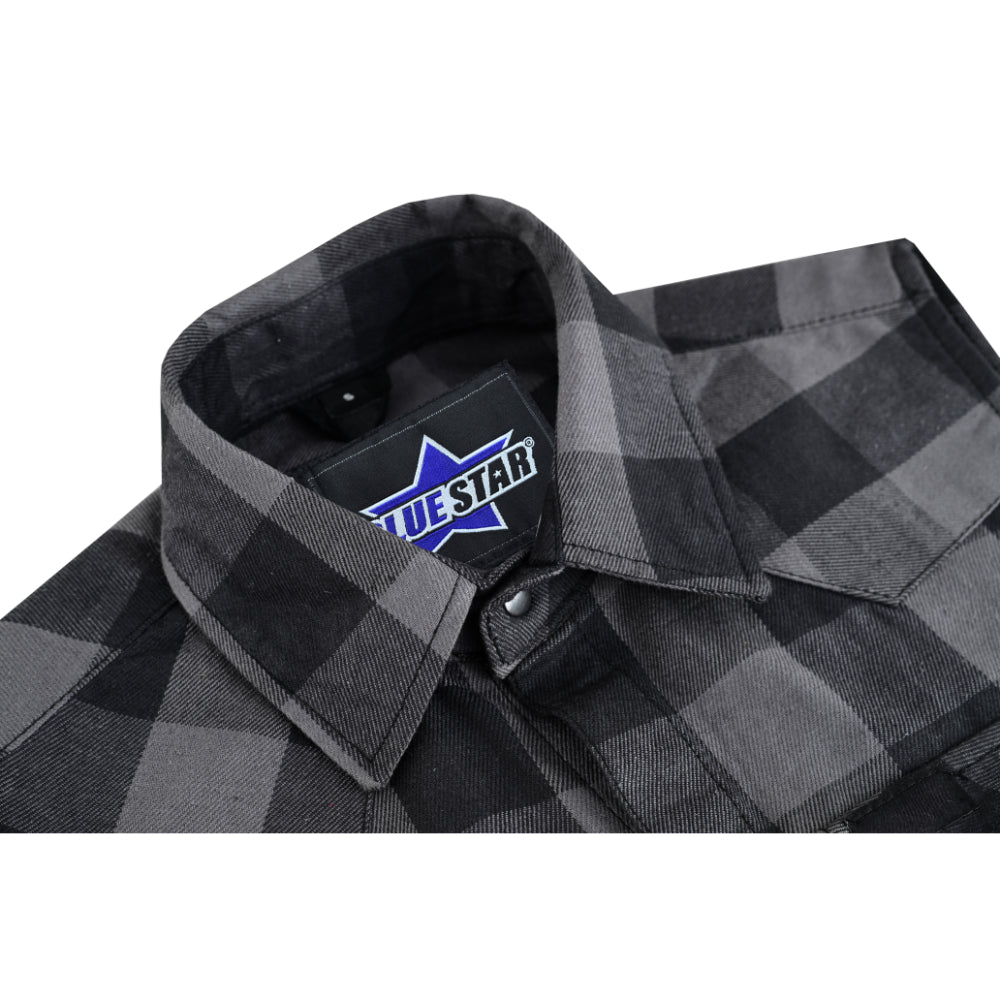 BSM4590 Men’s Gray Black Sleeveless Flannel