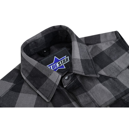 BSM4590 Men’s Gray Black Sleeveless Flannel