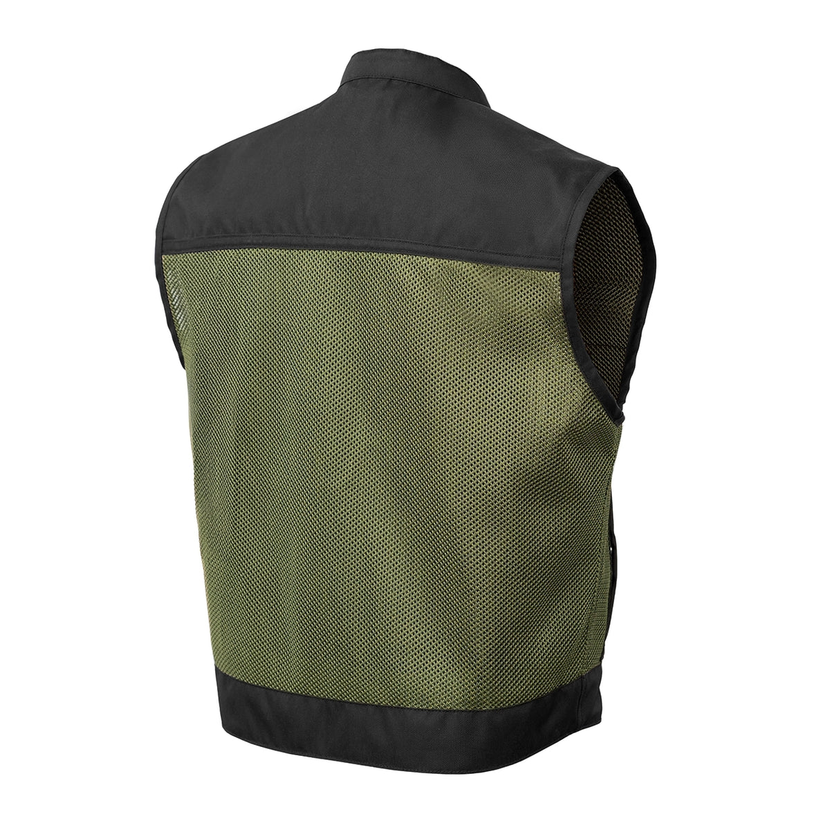 BSM4609 - Blaze Green Men’s Motorcycle Mesh Vest