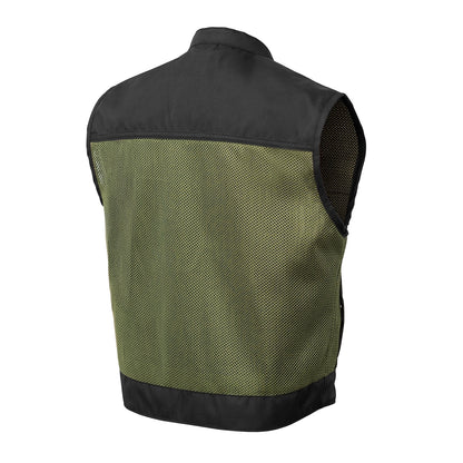 BSM4609 - Blaze Green Men’s Motorcycle Mesh Vest