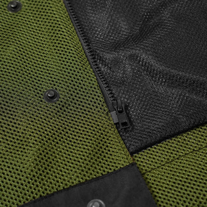 BSM4609 - Blaze Green Men’s Motorcycle Mesh Vest