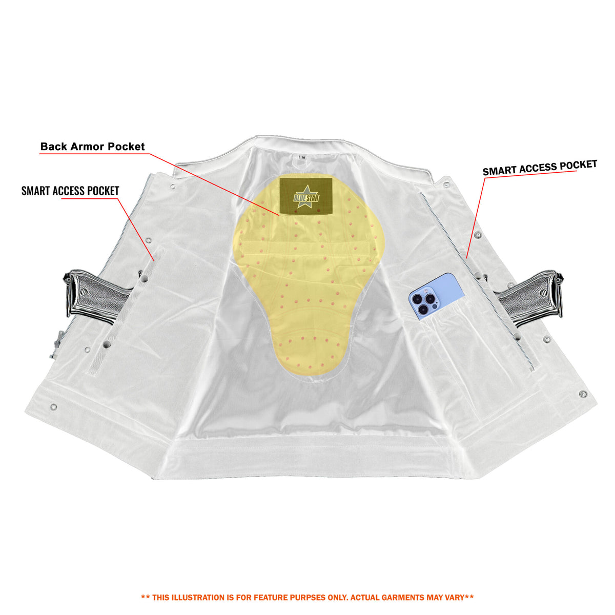 BSM5043 Grimedge Leather Motorcycle Vest