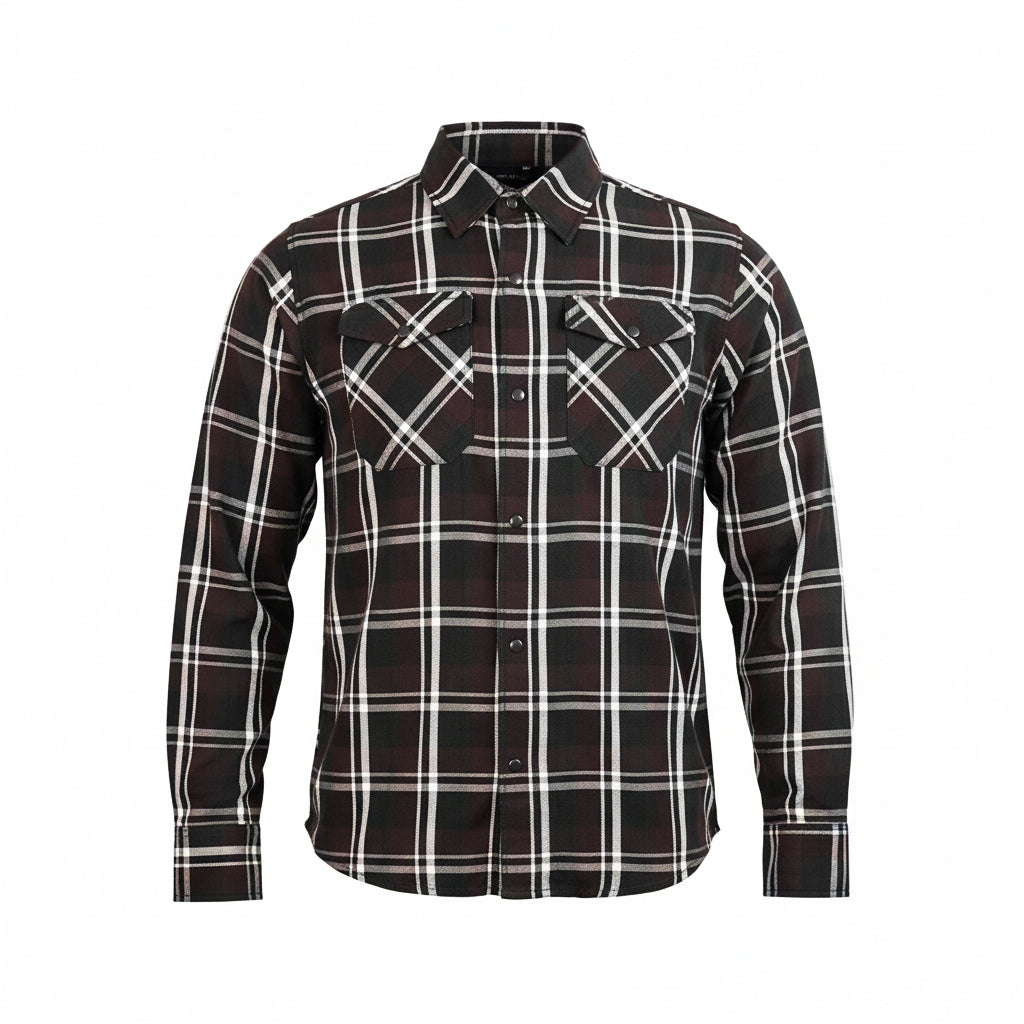 BSM4698 Cocoa Men’s Biker Shirt