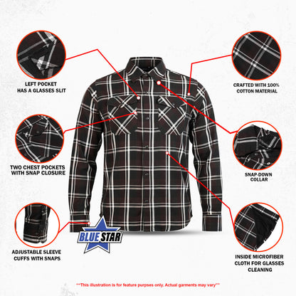 BSM4698 Cocoa Men’s Biker Shirt