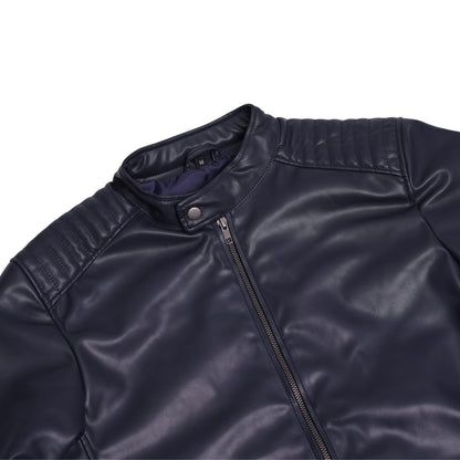 BSM5010 NavyFlux Men’s Faux Leather Jacket