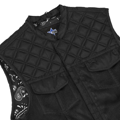 BSM4653 Vapor Shield Men’s Textile Motorcycle Vest