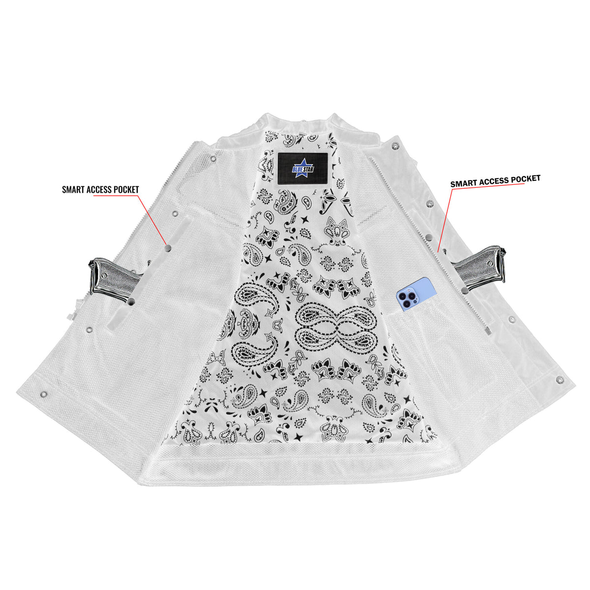 BSM4653 Vapor Shield Men’s Textile Motorcycle Vest