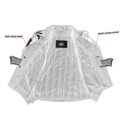 BSM5034 SkullBone Men’s MC Bone Jacket
